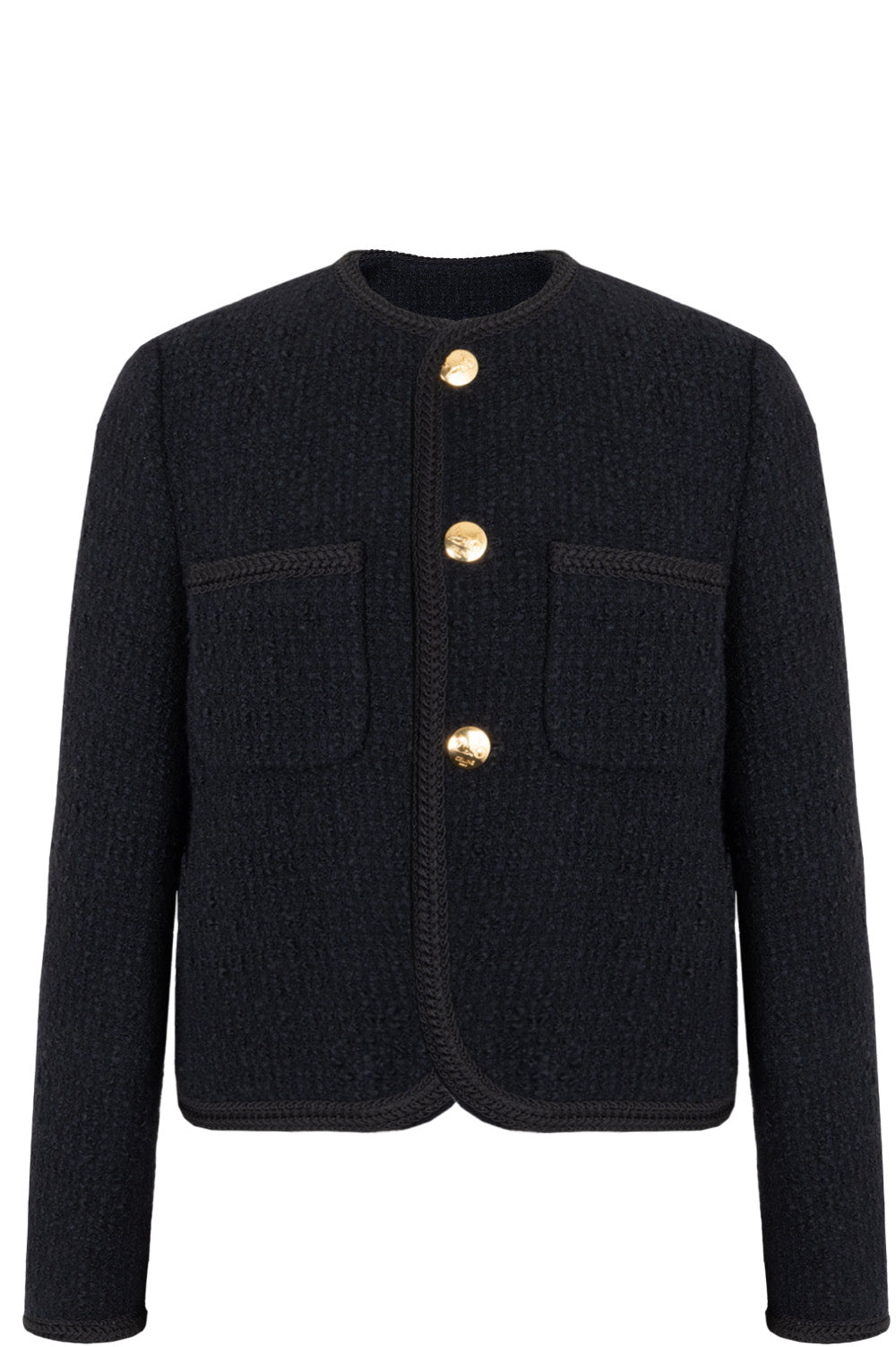 CELIN Chasseur Jacket Boucle Tweed Black REAWAKE