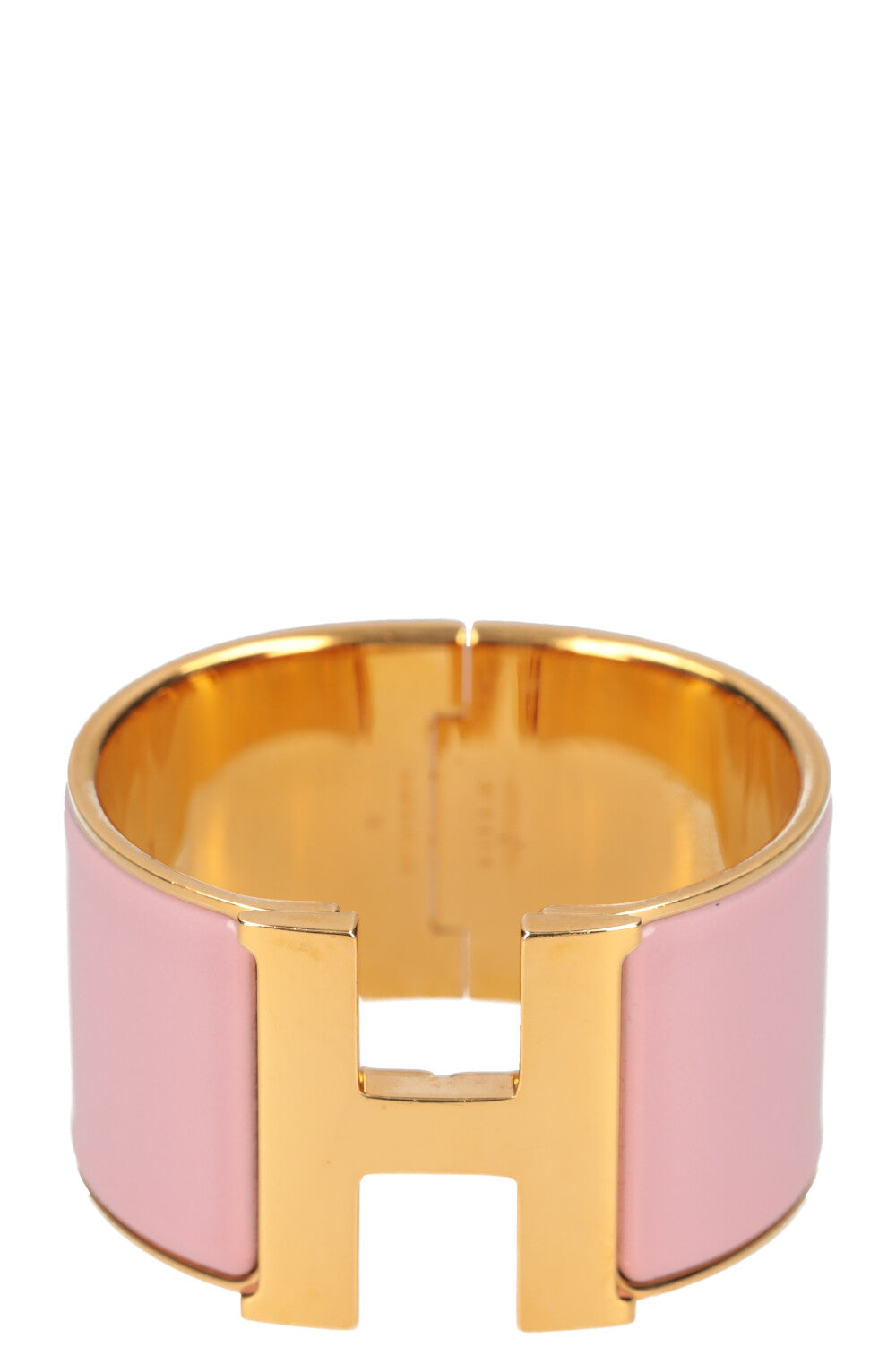 HERMES Extra Wide Clic Clac H Bracelet Pink REAWAKE