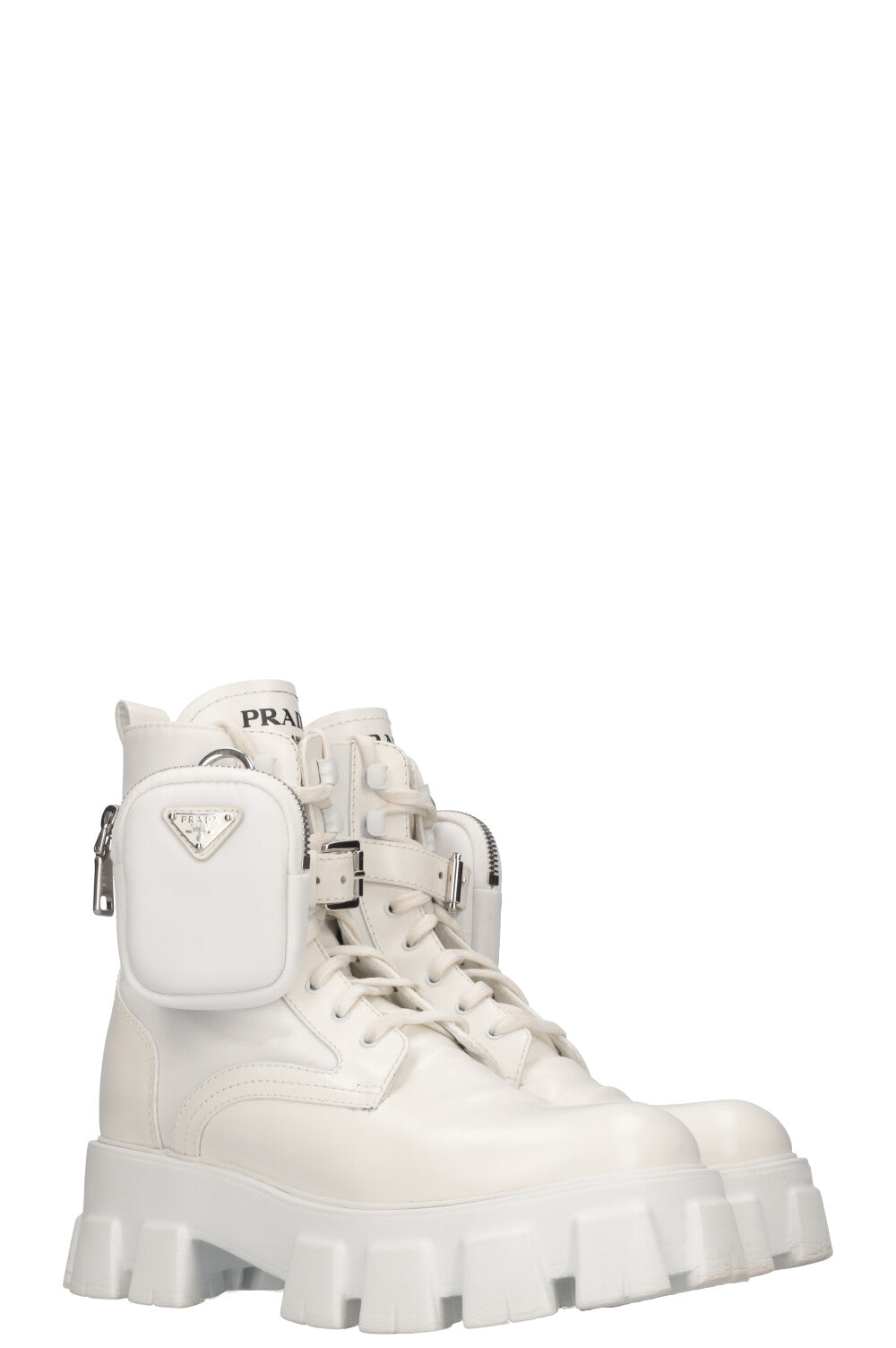 PRADA Monolith Boots White Nylon REAWAKE