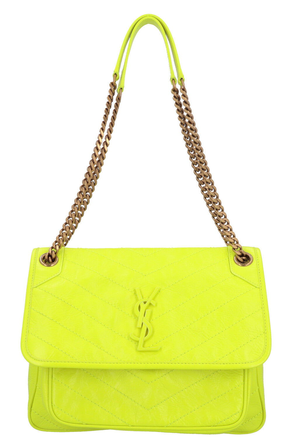 SAINT LAURENT Medium Niki Bag Neon Yellow REAWAKE