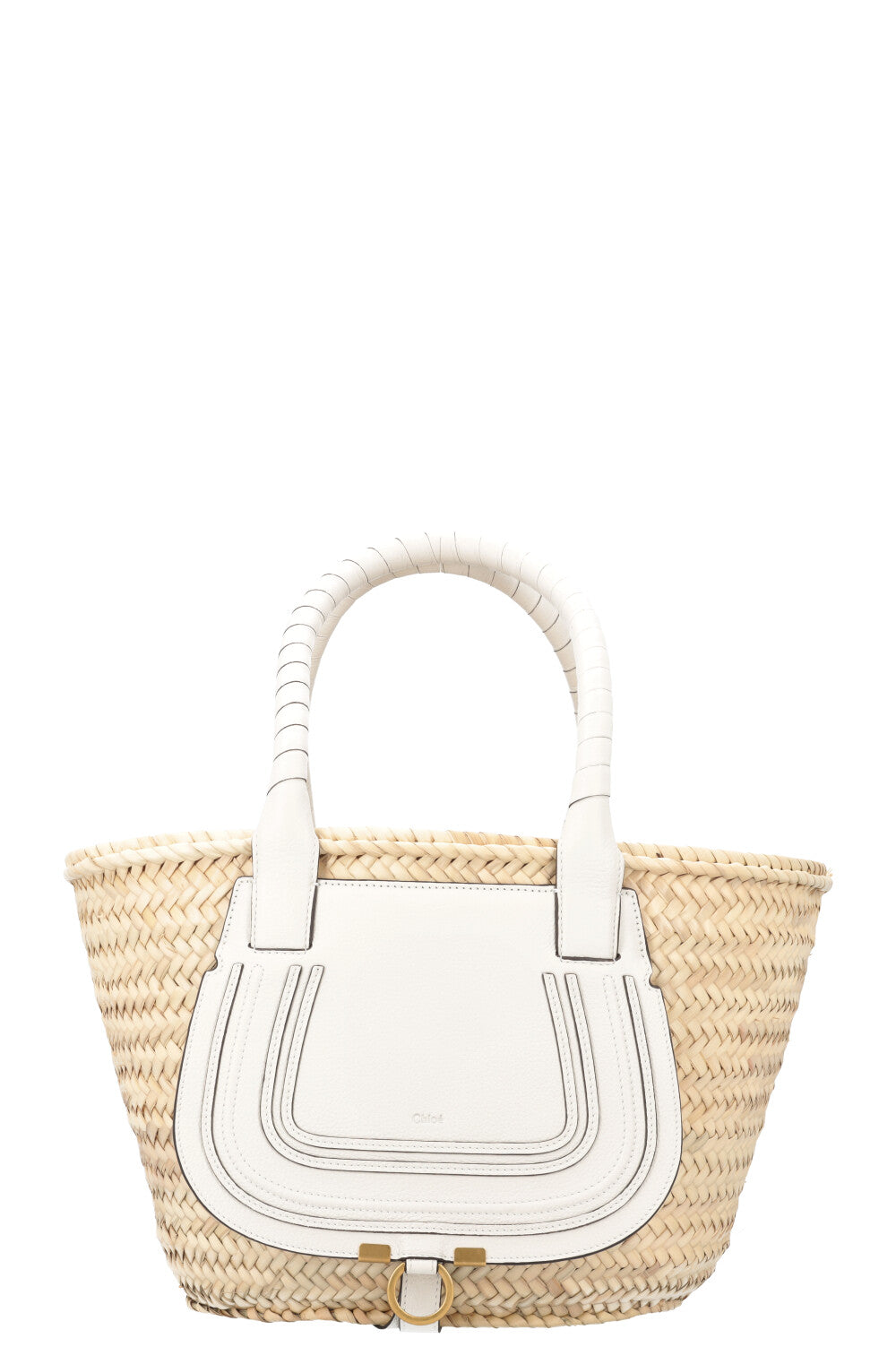 CHLOE Medium Marcie Basket Bag Beige White REAWAKE