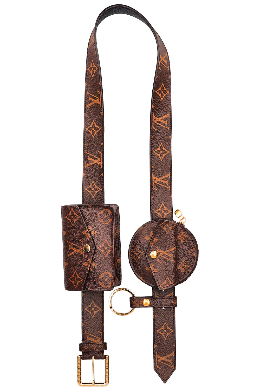 Louis Vuitton Daily Multi Pocket Belt Monogram Canvas Medium Brown 22020272