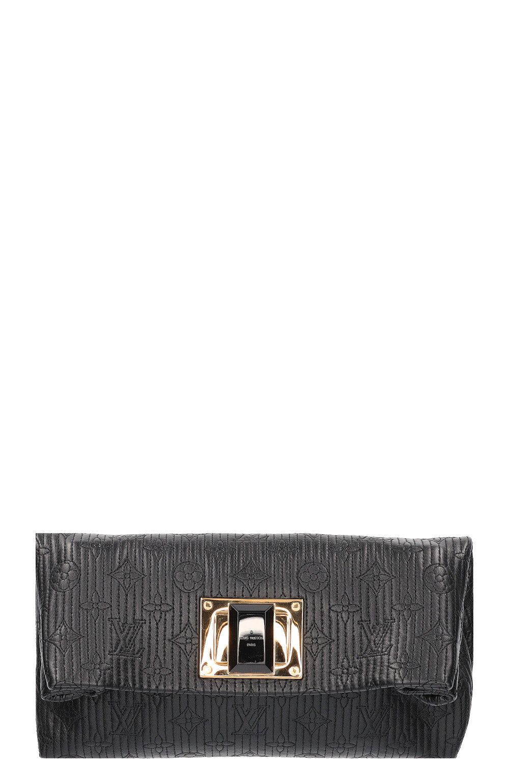 LOUIS VUITTON Jacquard Quilted Monogram Altair Clutch Black