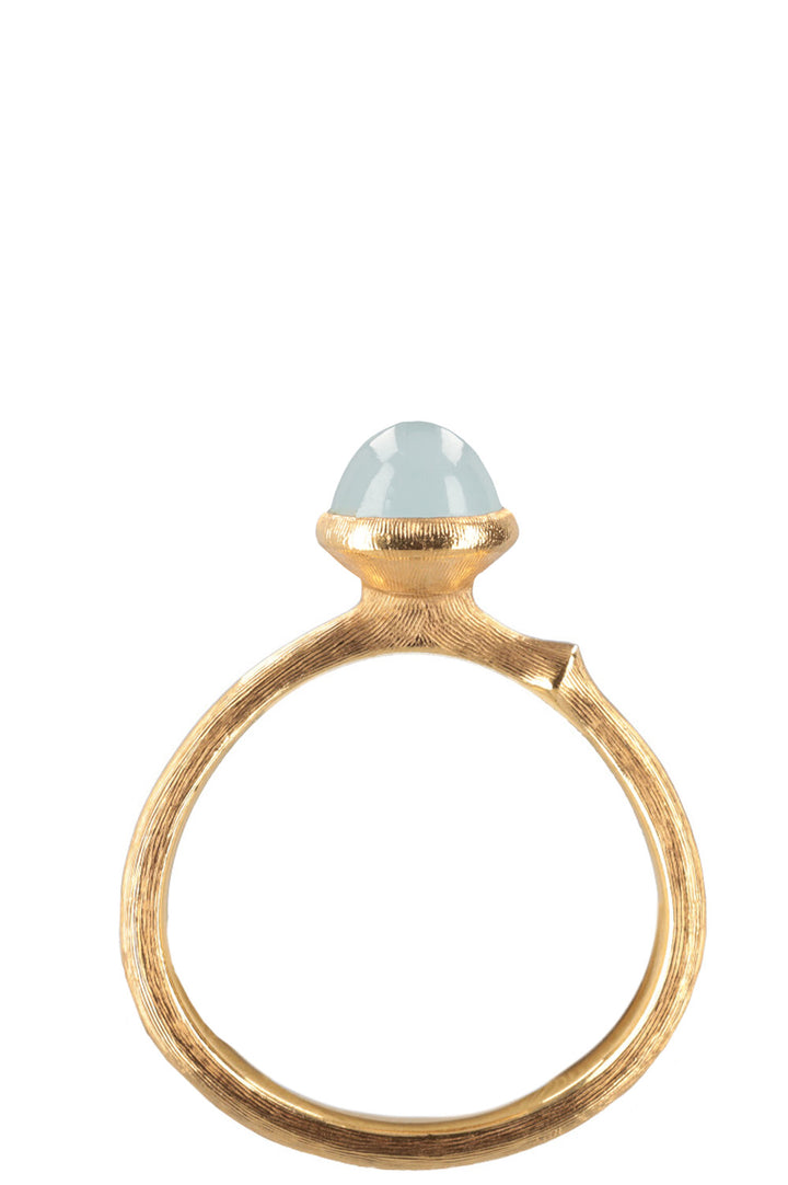 OLE LYNGAARD Lotus Ring 0 Aquamarin