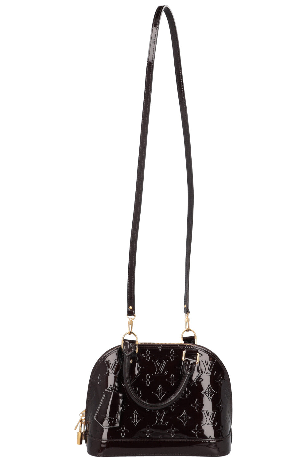 LOUIS VUITTON Alma BB Crossbody Bag Vernis Amarante