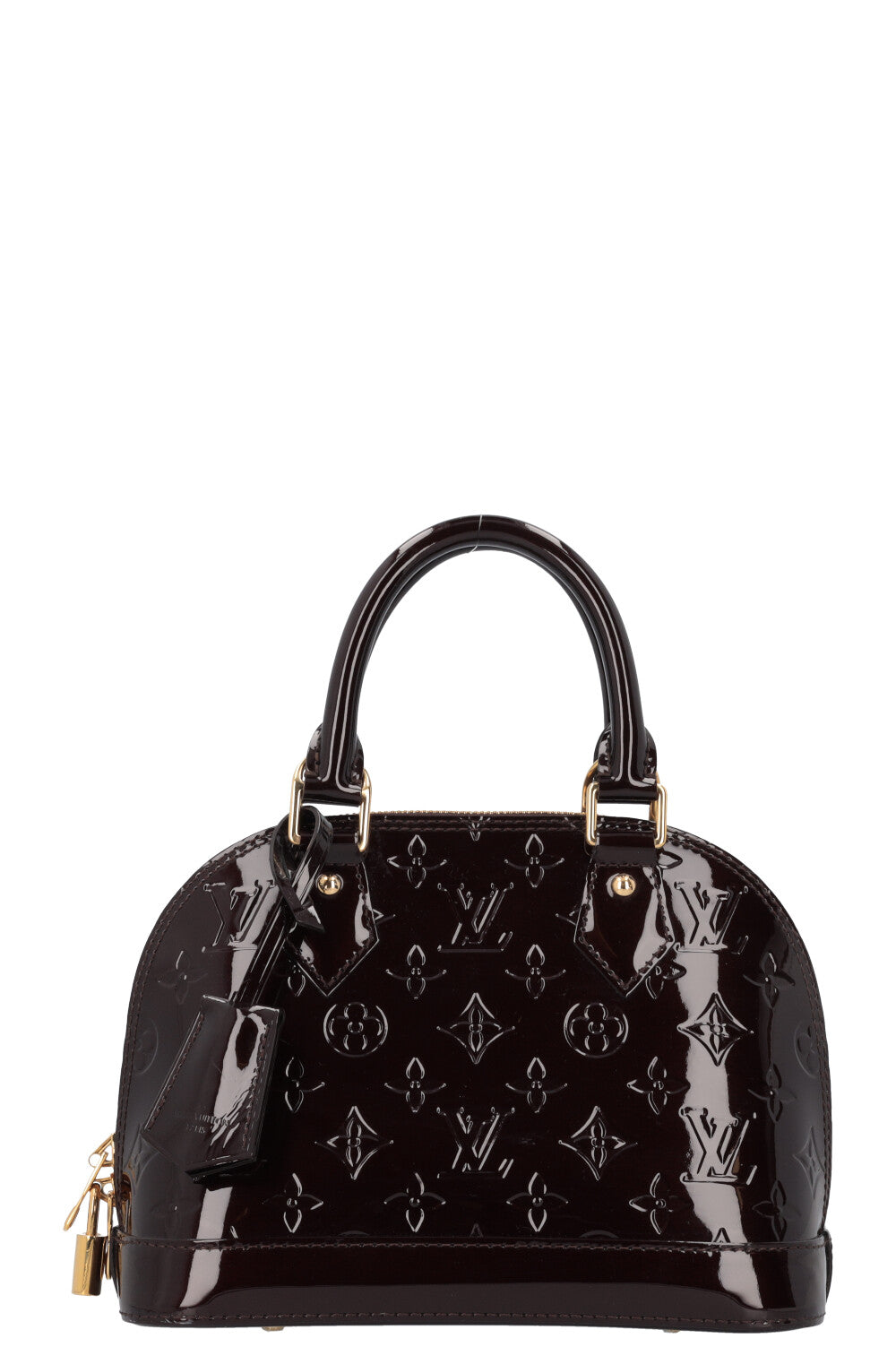 LOUIS VUITTON Alma BB Crossbody Bag Vernis Amarante