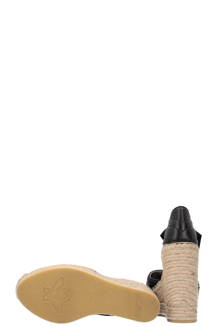 GUCCI Espadrilles Cuir Noir