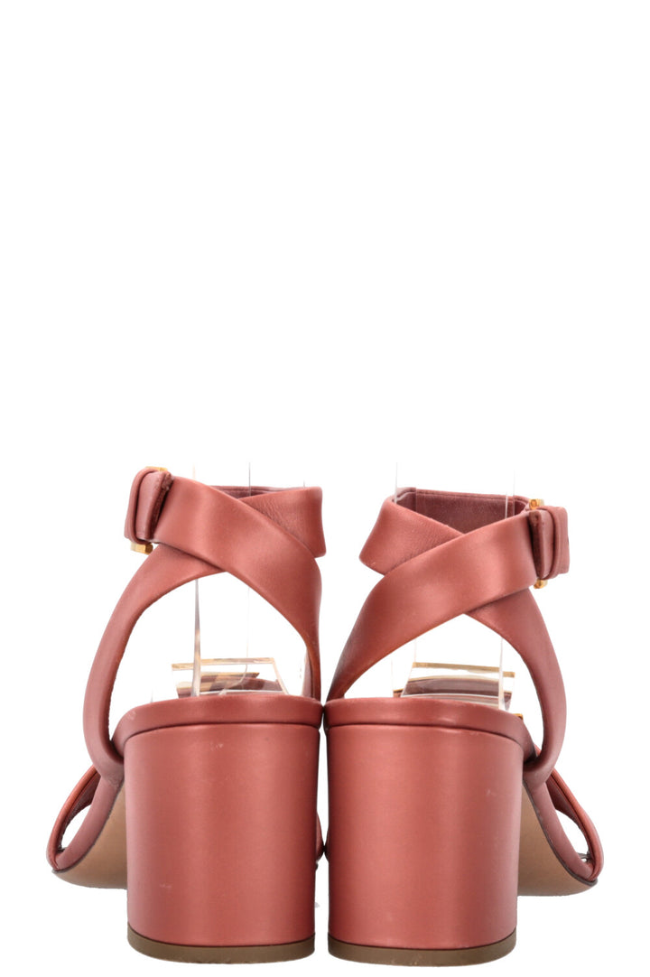 VALENTINO Double Ankle Strap Roman Stud Nude