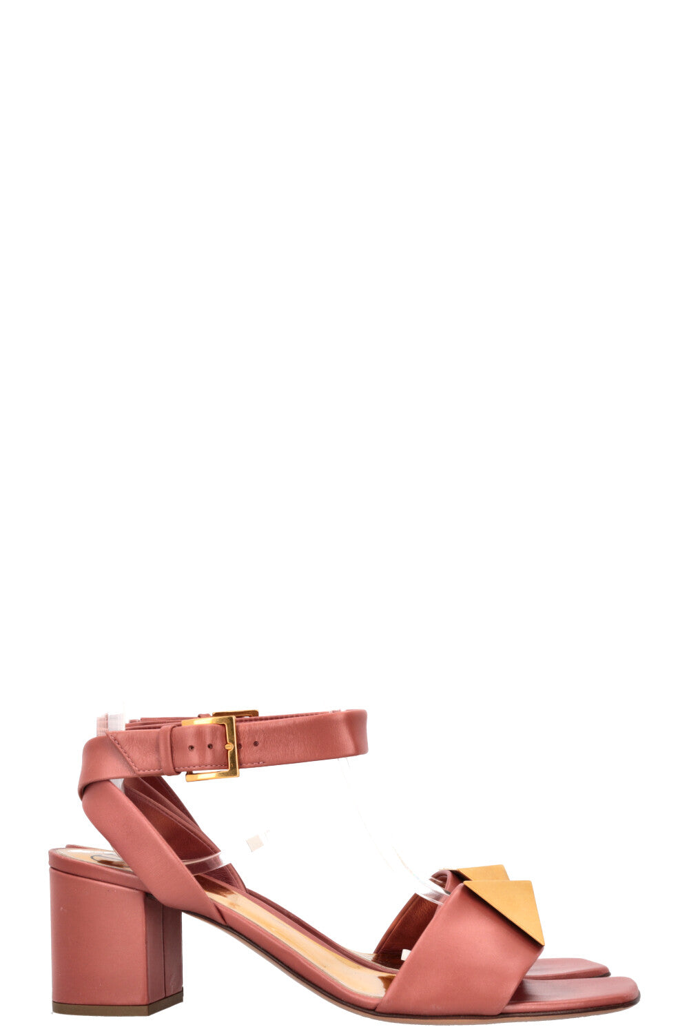 VALENTINO Double Ankle Strap Roman Stud Nude