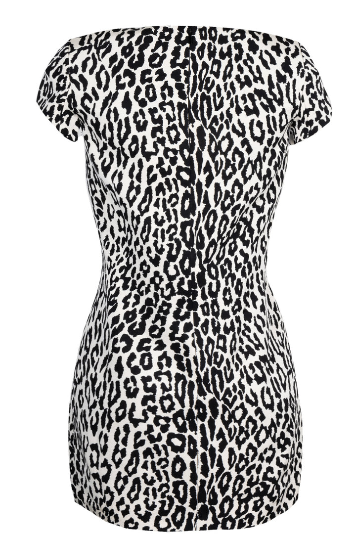 SAINT LAURENT Dress Cheetah Black White