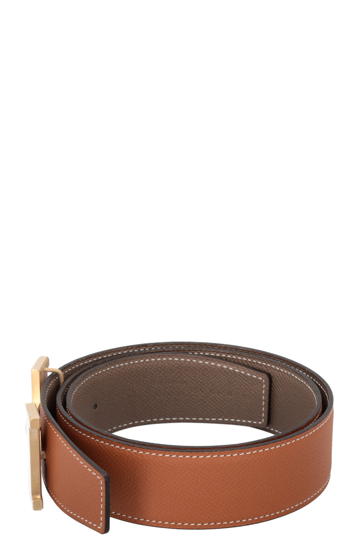 HERMÈS Ceinture Constance H Or Etoupe Epsom