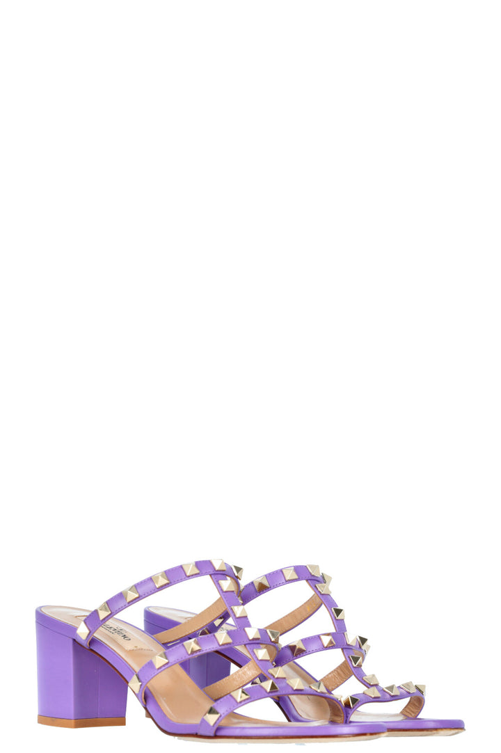 VALENTINO Rockstud Sandals Purple