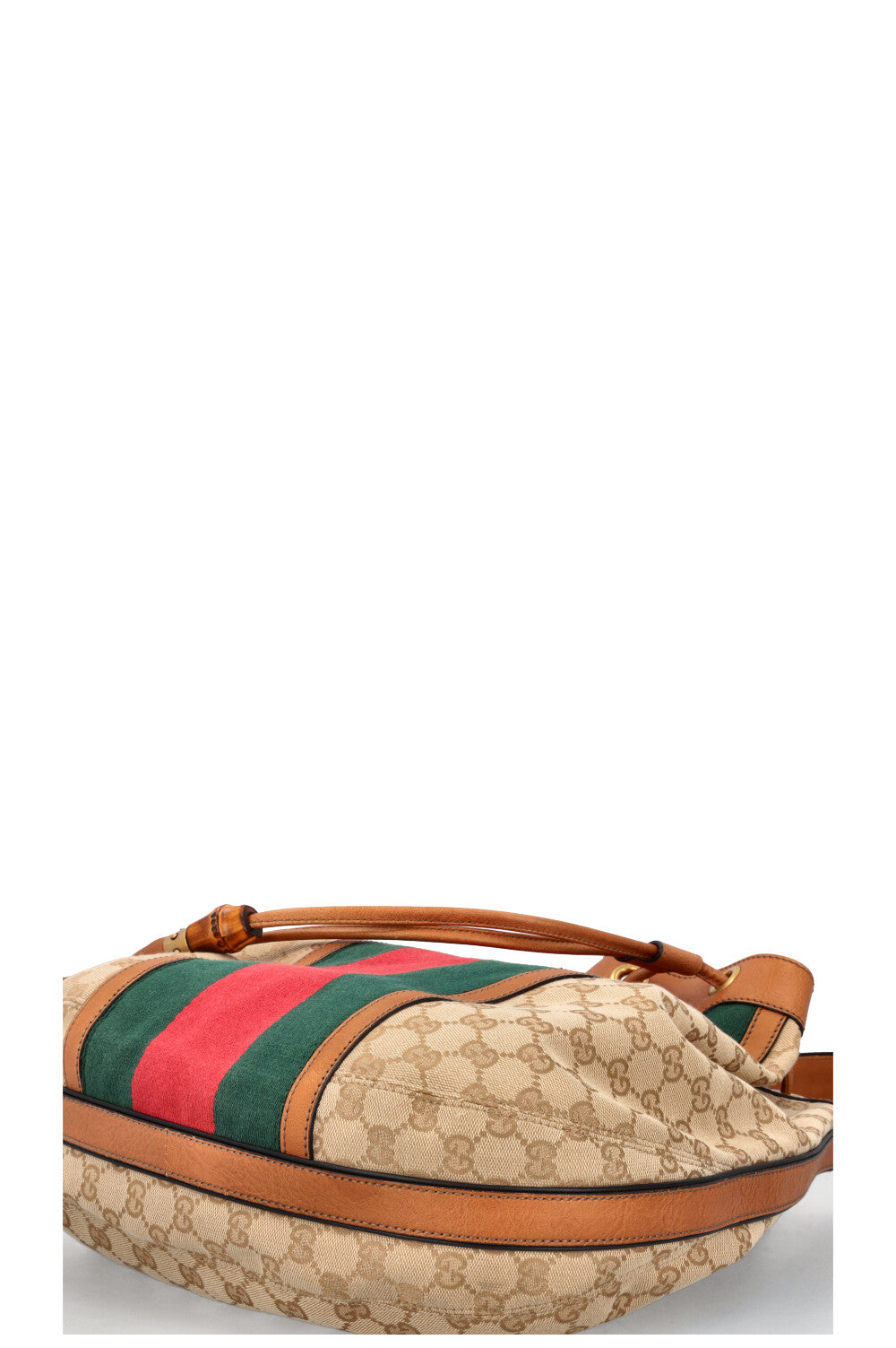 GUCCI Rania Supreme Canvas Hobo Bag Sand