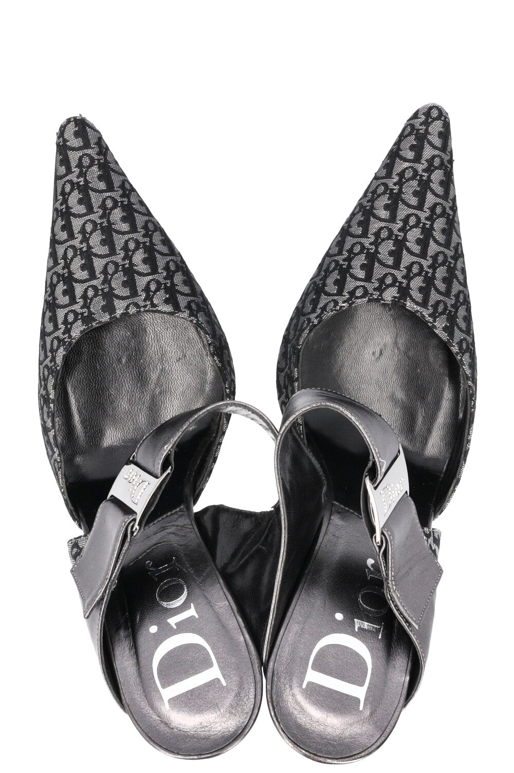 CHRISTIAN DIOR Heels Oblique Silver Black