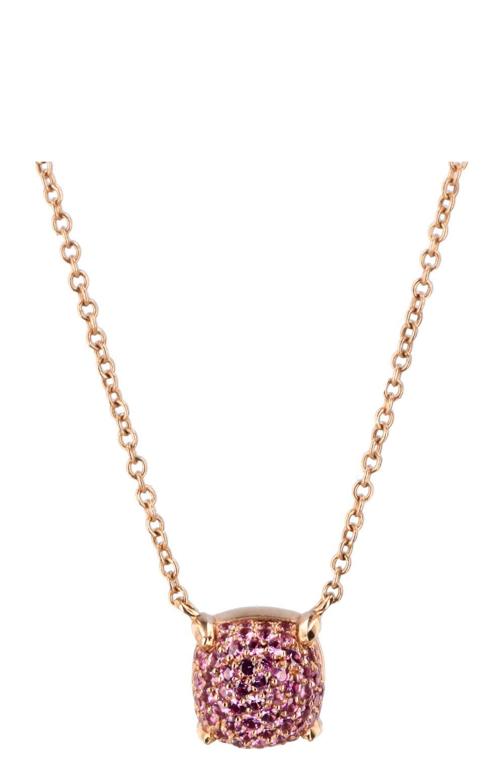 TIFFANY&Co. Paloma Picasso Sugar Stack Necklace Pink Sapphire Gold