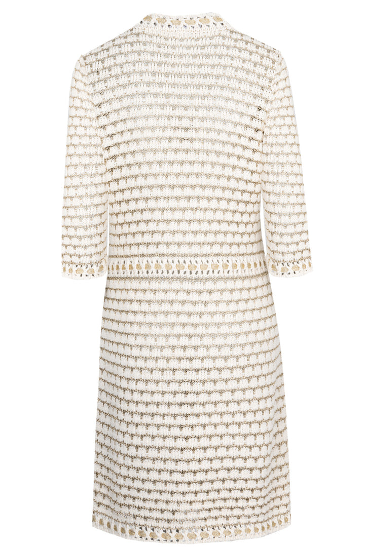 CHRISTIAN DIOR Dress Knit Ivory Gold