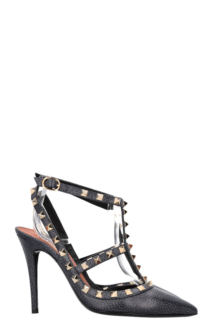 VALENTINO Rockstud Heels Navy Blue