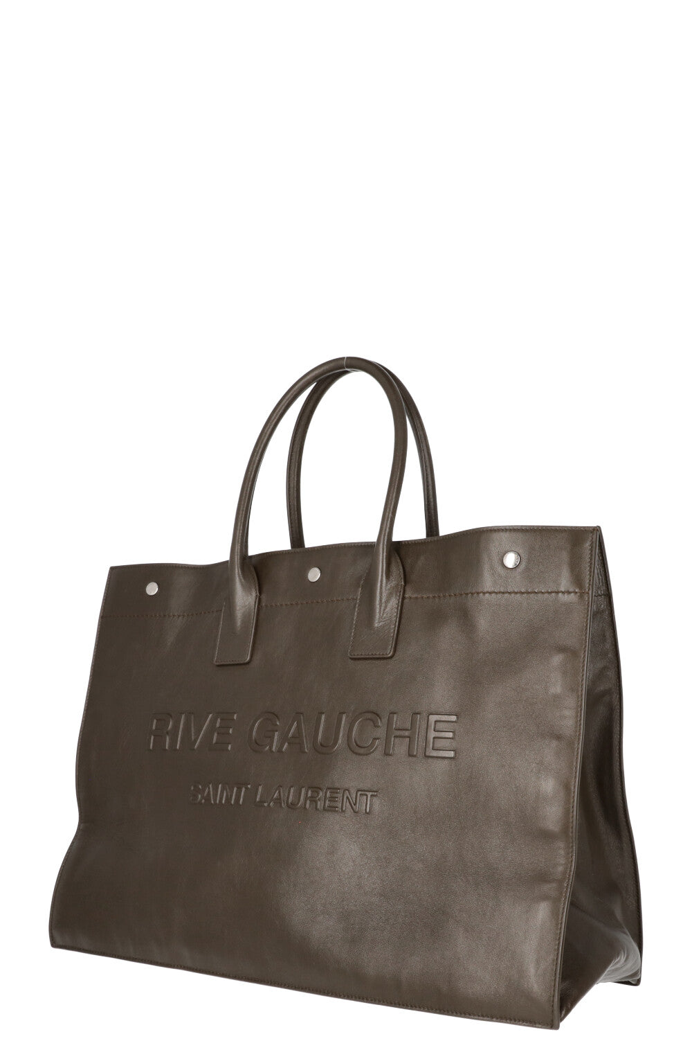 SAINT LAURENT Rive Gauche Tote Bag Leather Green