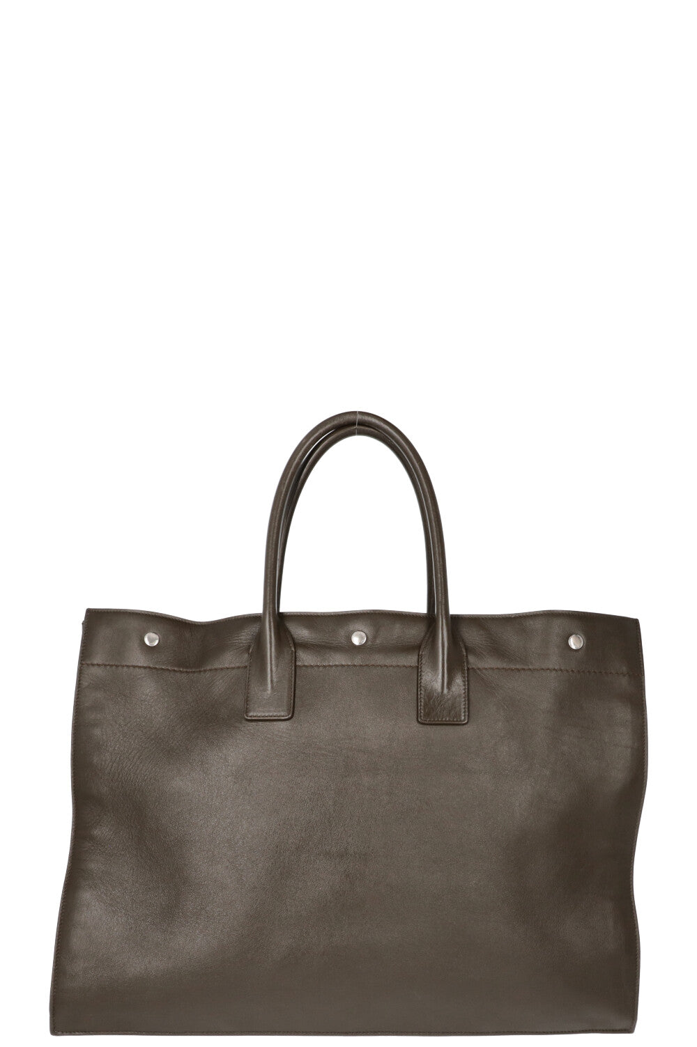 SAINT LAURENT Sac Cabas Rive Gauche Cuir Vert