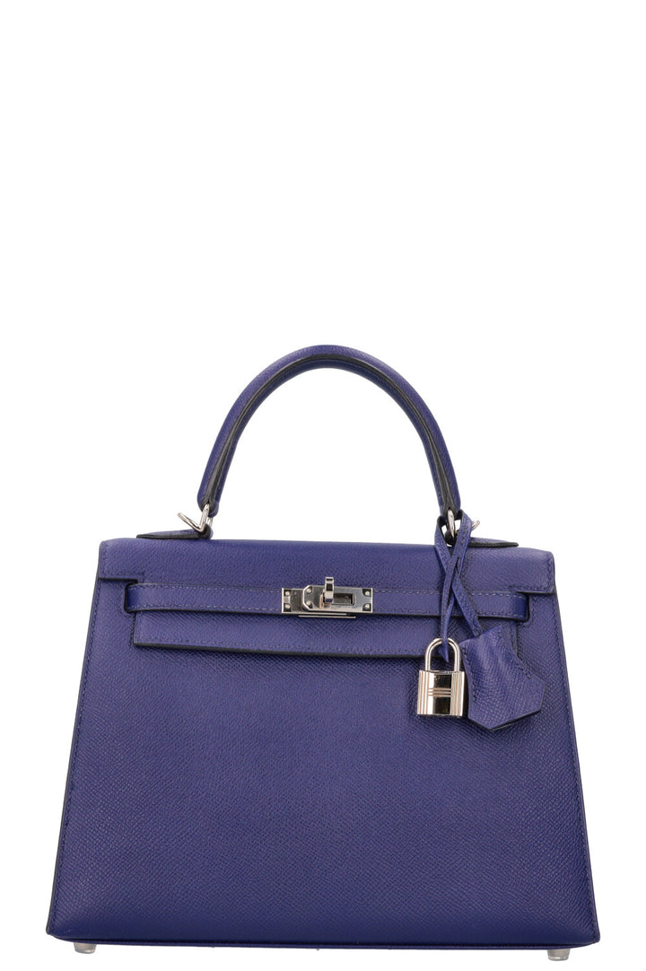 HERMÈS Kelly 25 Sellier Epsom Bleu Encre