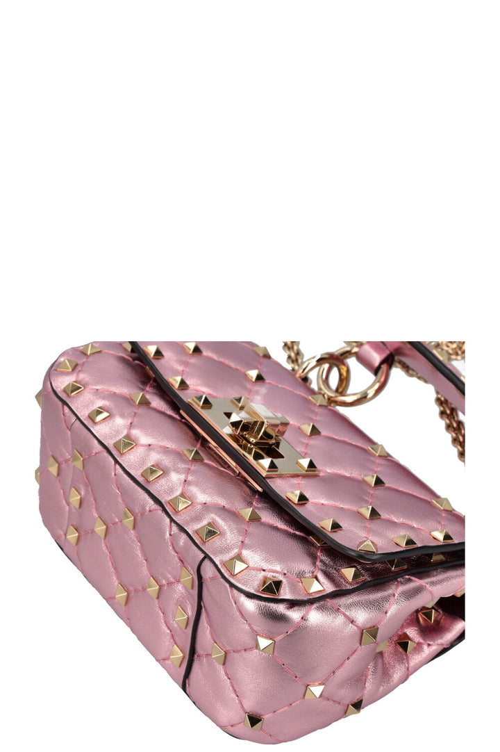 VALENTINO Rockstud Spike Mini Bag Meatllic Pink