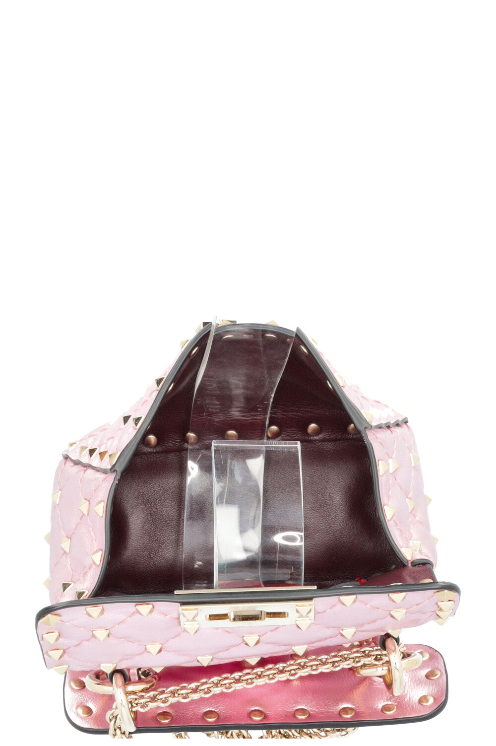 VALENTINO Rockstud Spike Mini Bag Meatllic Pink