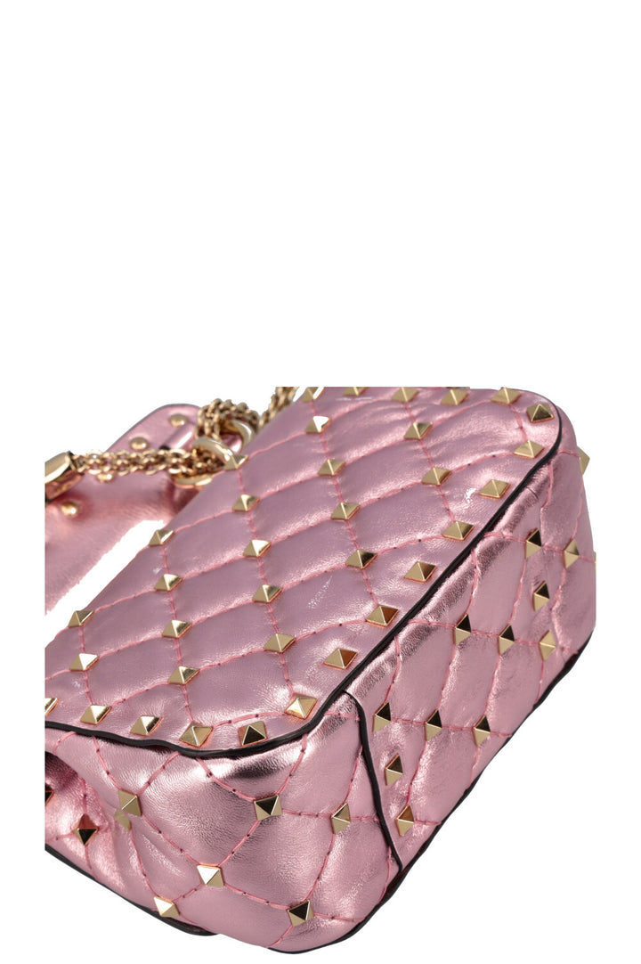 VALENTINO Rockstud Spike Mini Bag Meatllic Pink