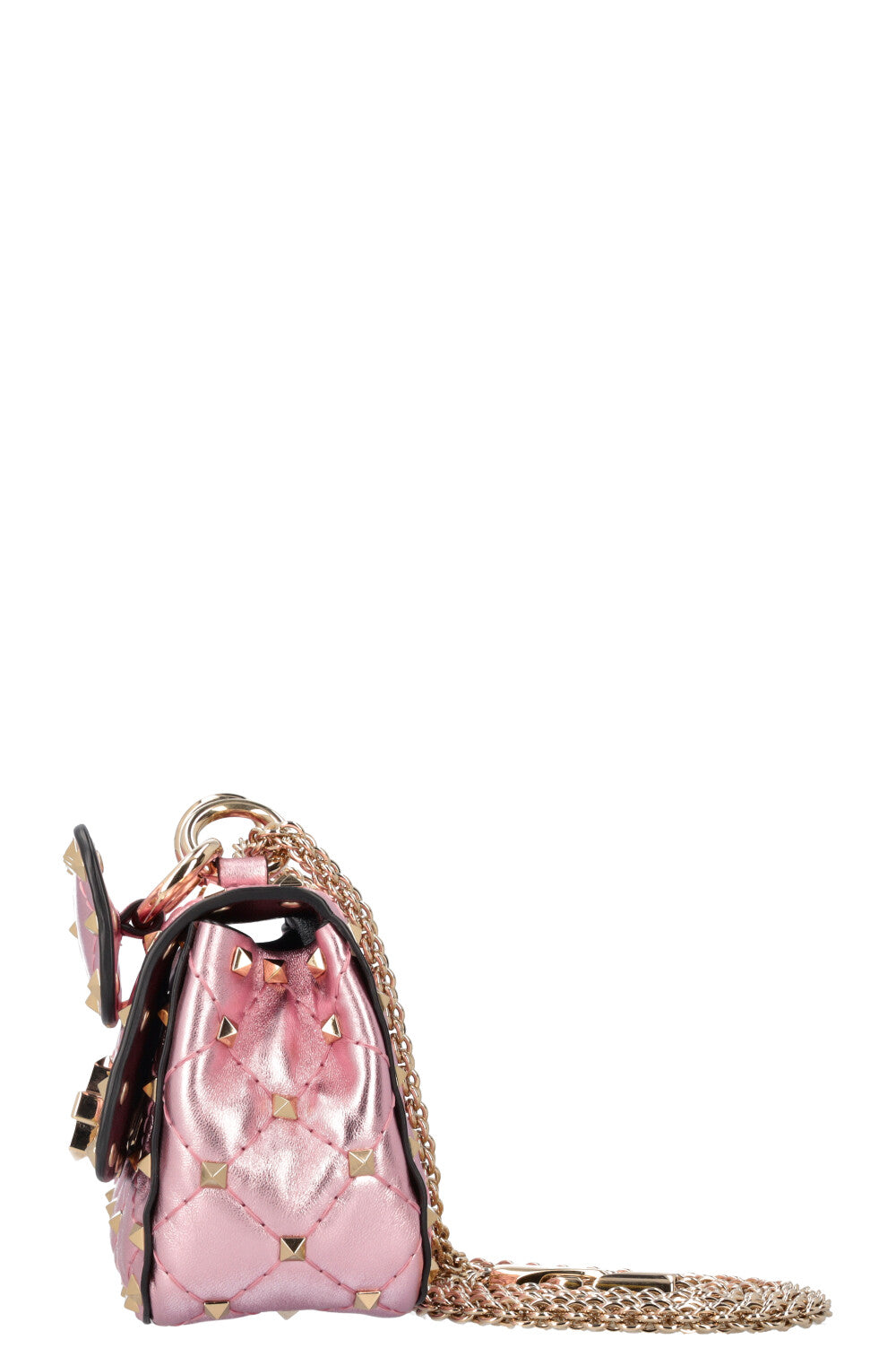 VALENTINO Rockstud Spike Mini Bag Meatllic Pink