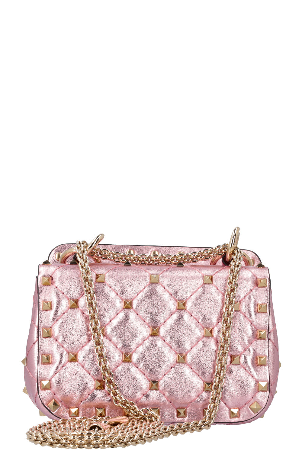 VALENTINO Rockstud Spike Mini Bag Meatllic Pink