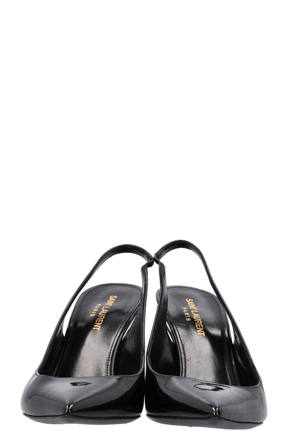 SAINT LAURENT Escarpins Opyum Vernis Or Noir