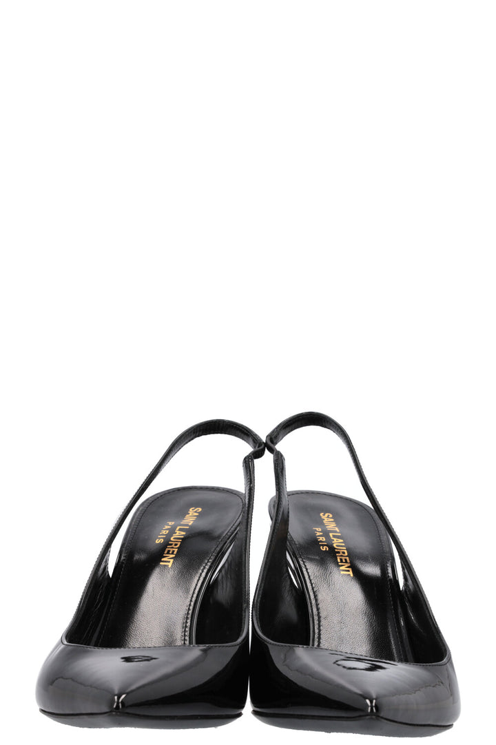 SAINT LAURENT Opyum Heels Patent Gold Black