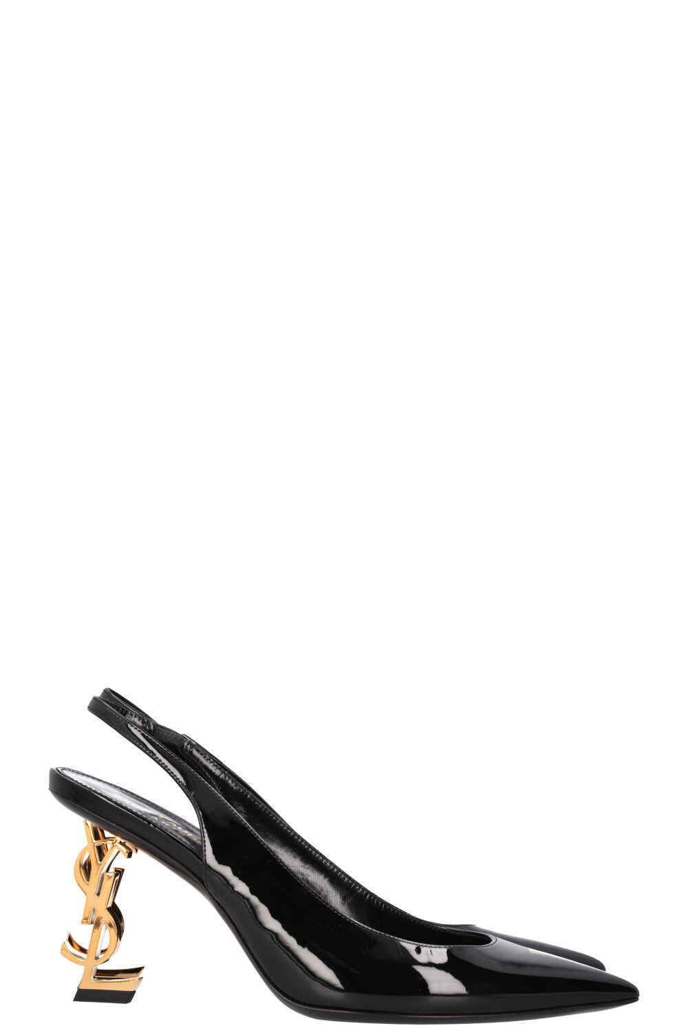 SAINT LAURENT Opyum Heels Patent Gold Black