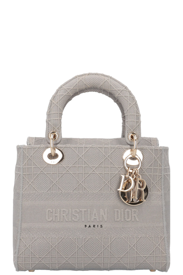 CHRISTIAN DIOR Lady Dior Medium Cannage Grey