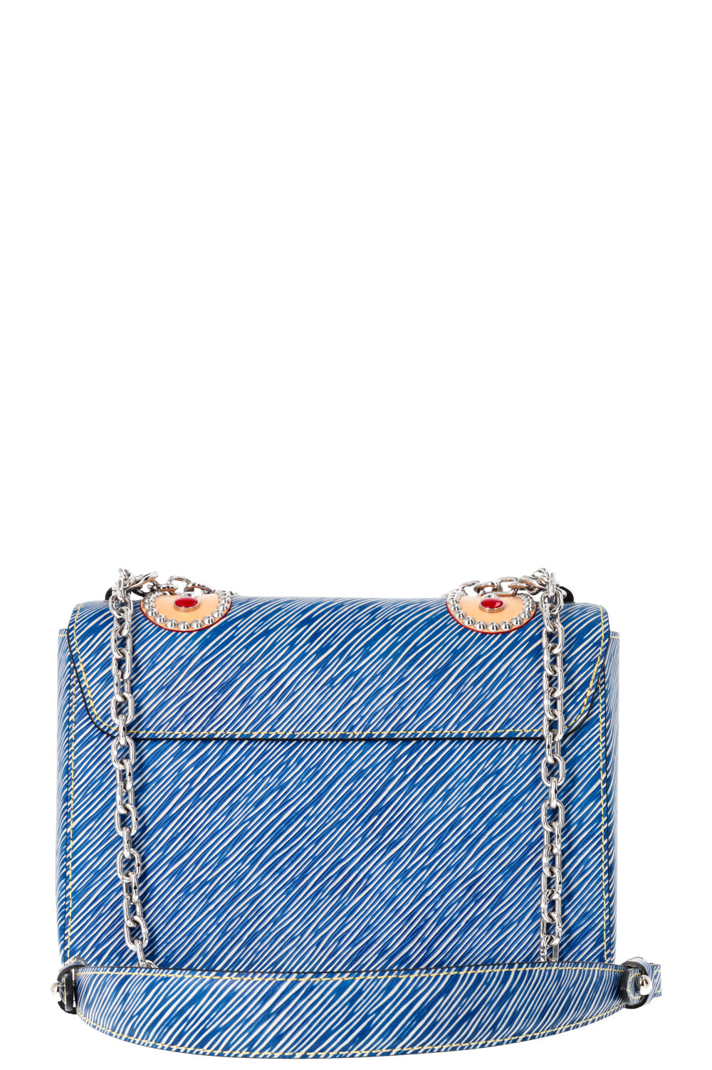 LOUIS VUITTON Twist MM Bag Leather Blue