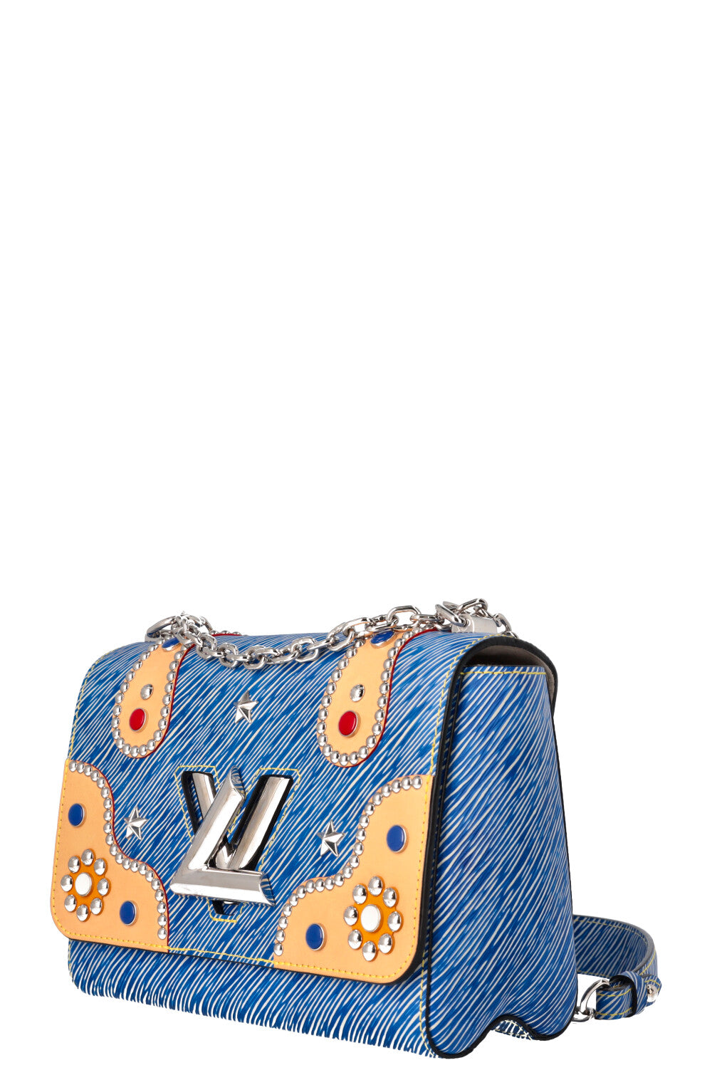 LOUIS VUITTON Sac Twist MM Cuir Bleu