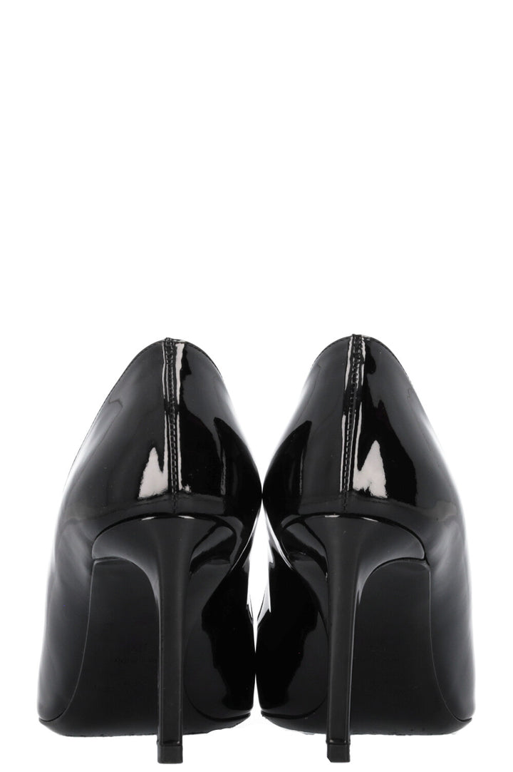 SAINT LAURENT Anja Heels Patent Black