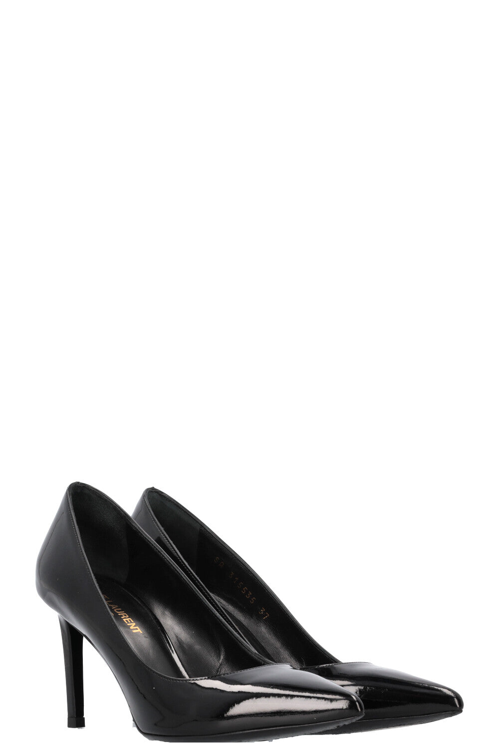 SAINT LAURENT Anja Heels Patent Black