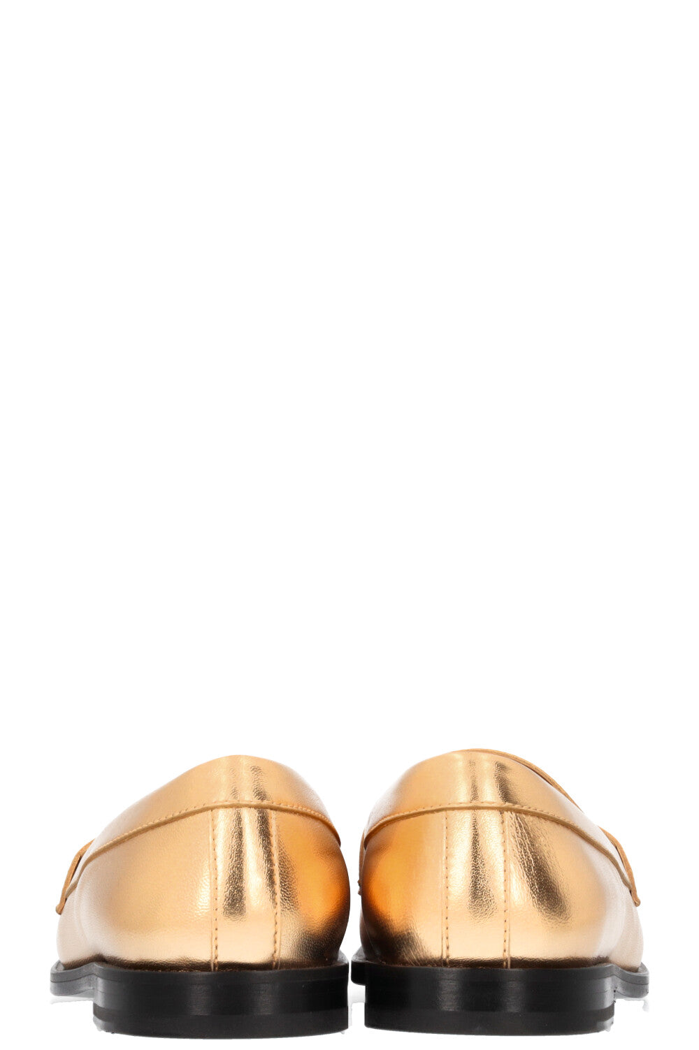 VALENTINO V Loafer Flats Leather Gold