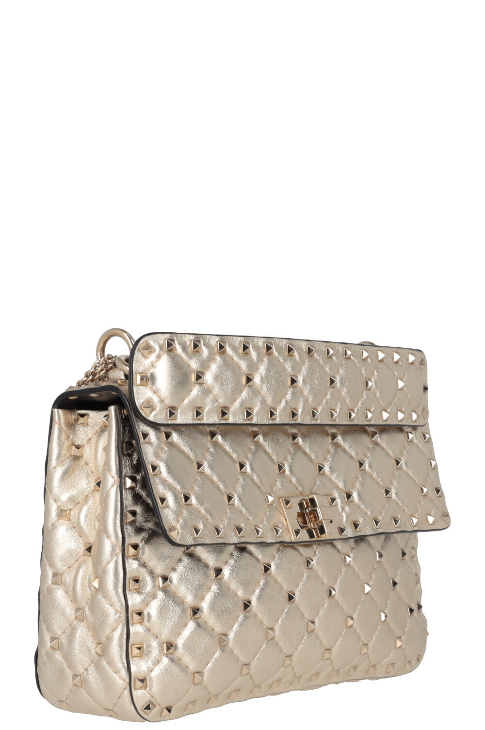 VALENTINO Rockstud Spike Medium Bag Gold REAWAKE