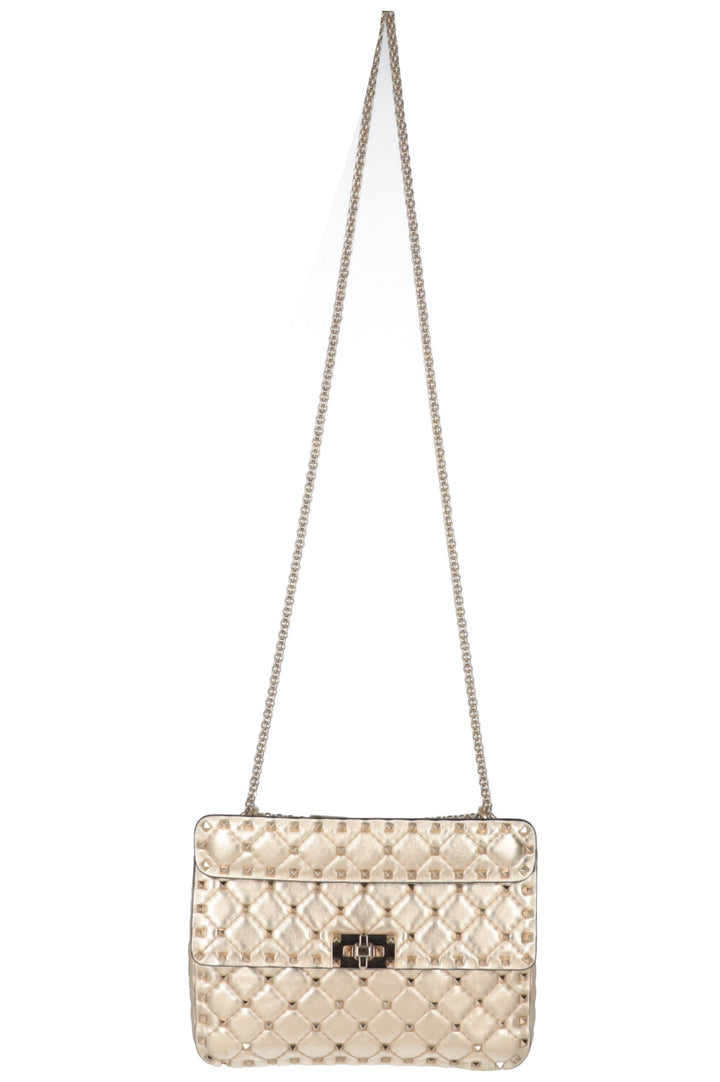 VALENTINO Rockstud Spike Medium Bag Gold