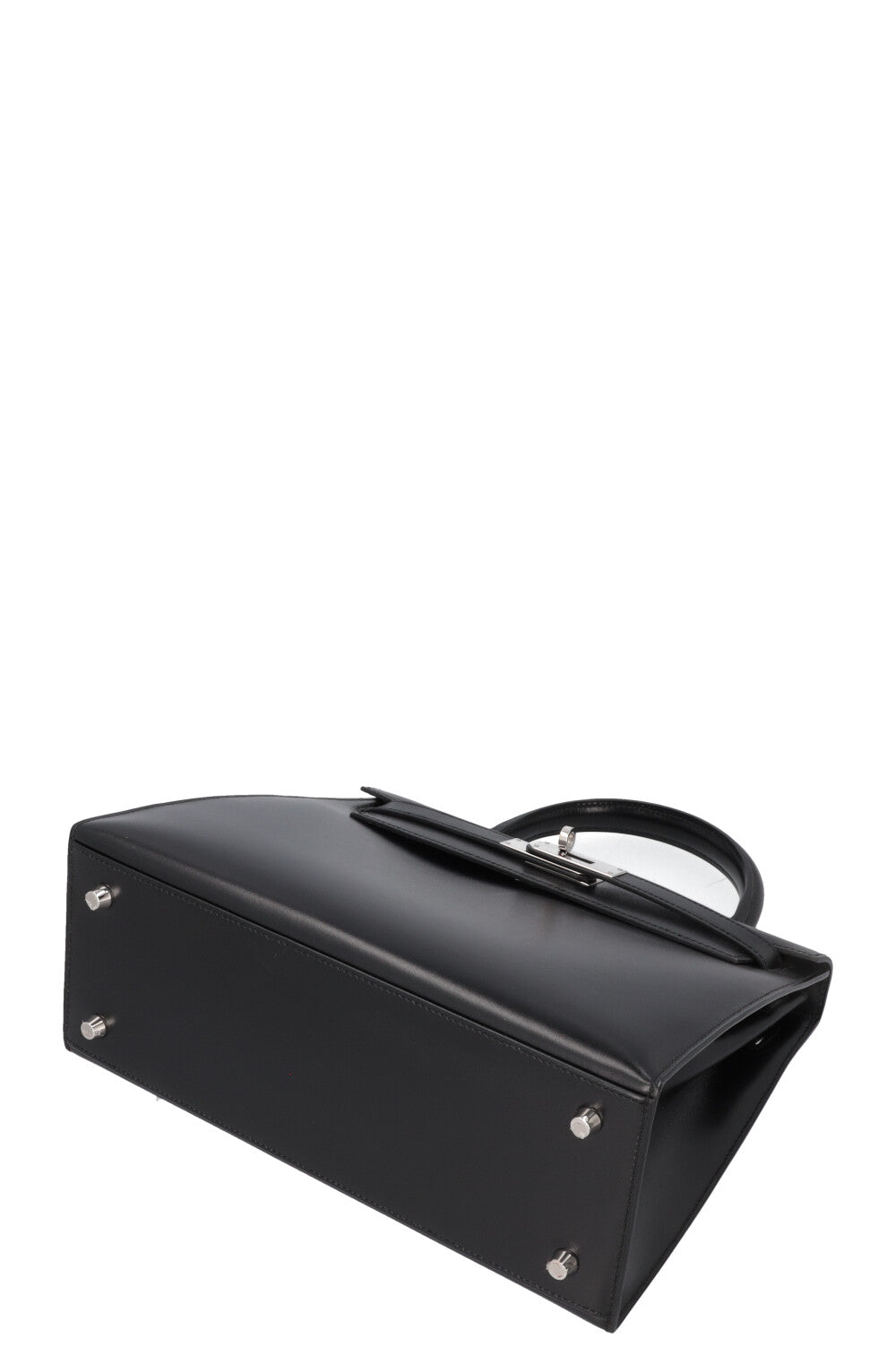 HERMÈS Kelly Sellier 28 Box Noir Palladium