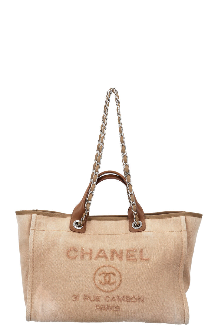 CHANEL Medium Deauville Tote Beige