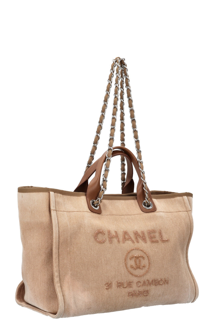 CHANEL Medium Deauville Tote Beige