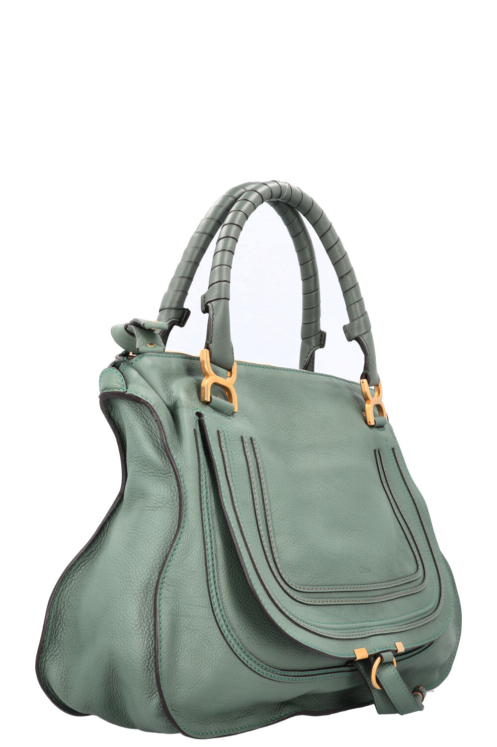 CHLOÈ Marcie Sac Grand Cuir Vert