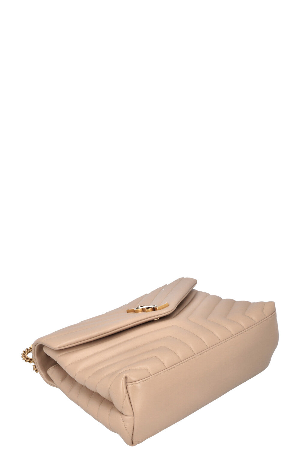 SAINT LAURENT LouLou Bag Medium Leather Beige