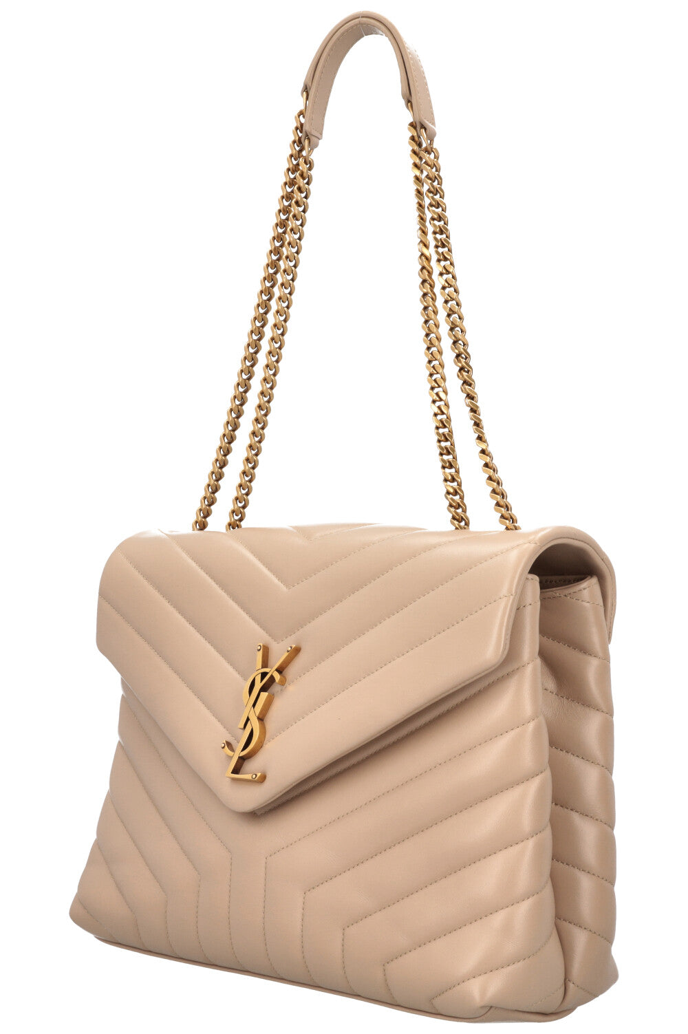 SAINT LAURENT Sac LouLou Moyen Cuir Beige