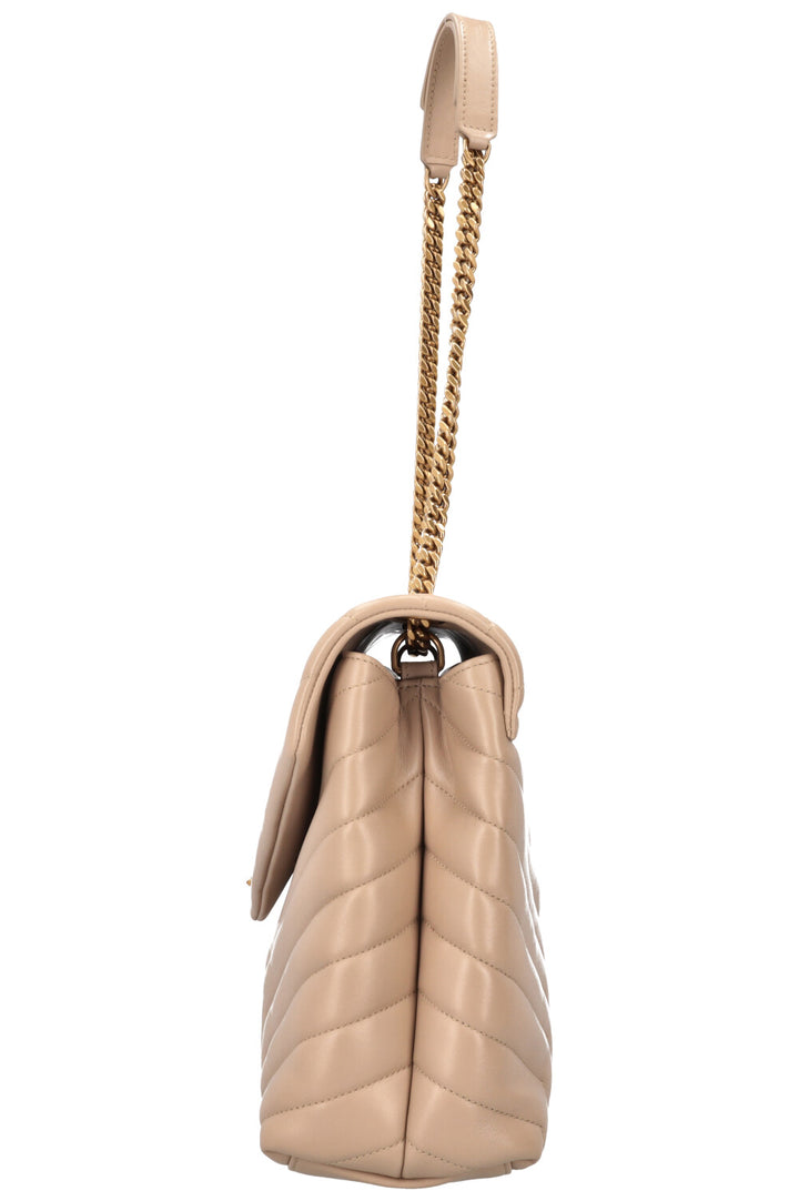 SAINT LAURENT Sac LouLou Moyen Cuir Beige