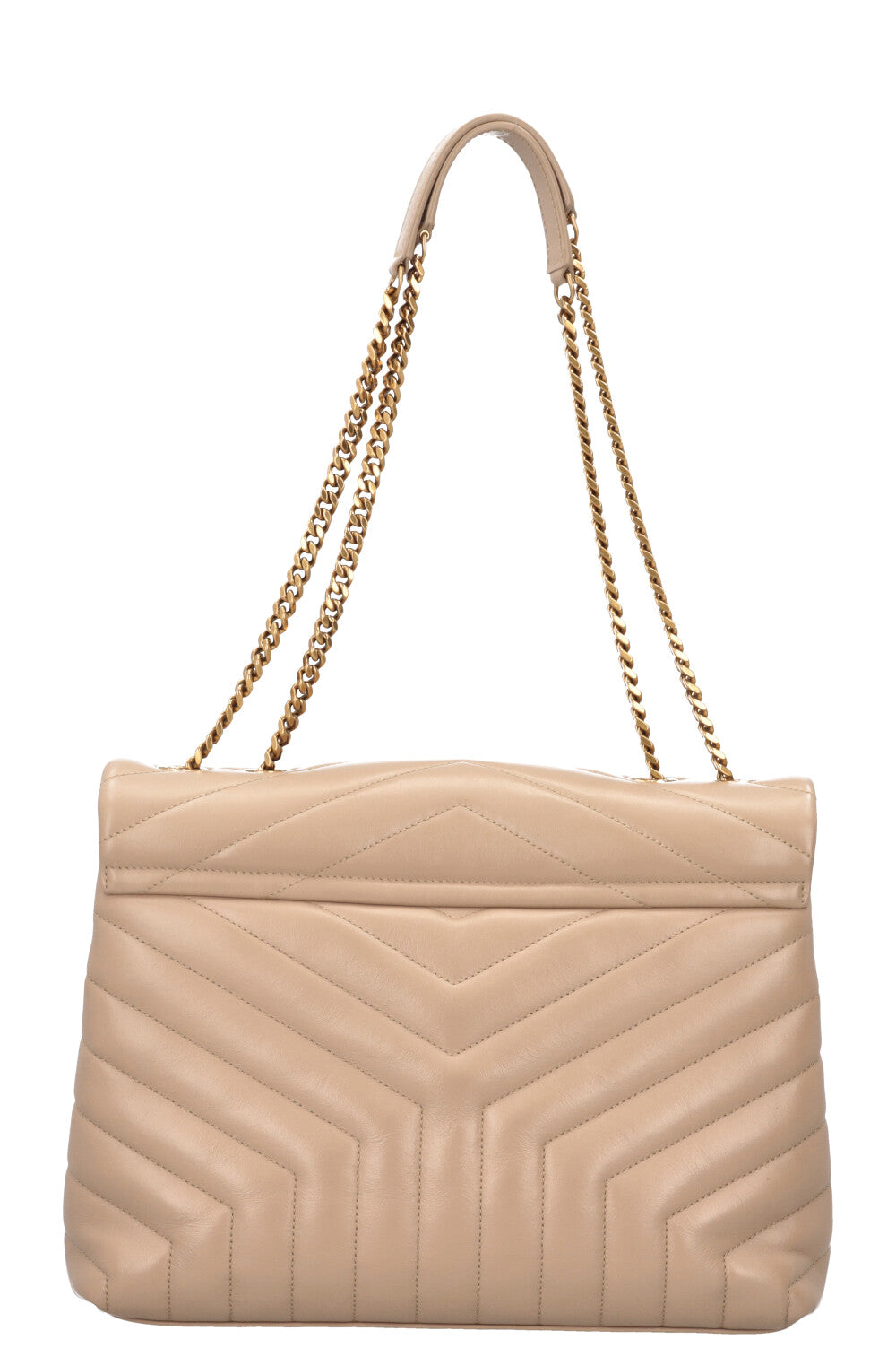 SAINT LAURENT LouLou Bag Medium Leather Beige