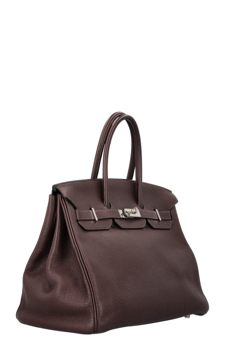 HERMÈS Birkin 35 Togo Chocolat Palladium