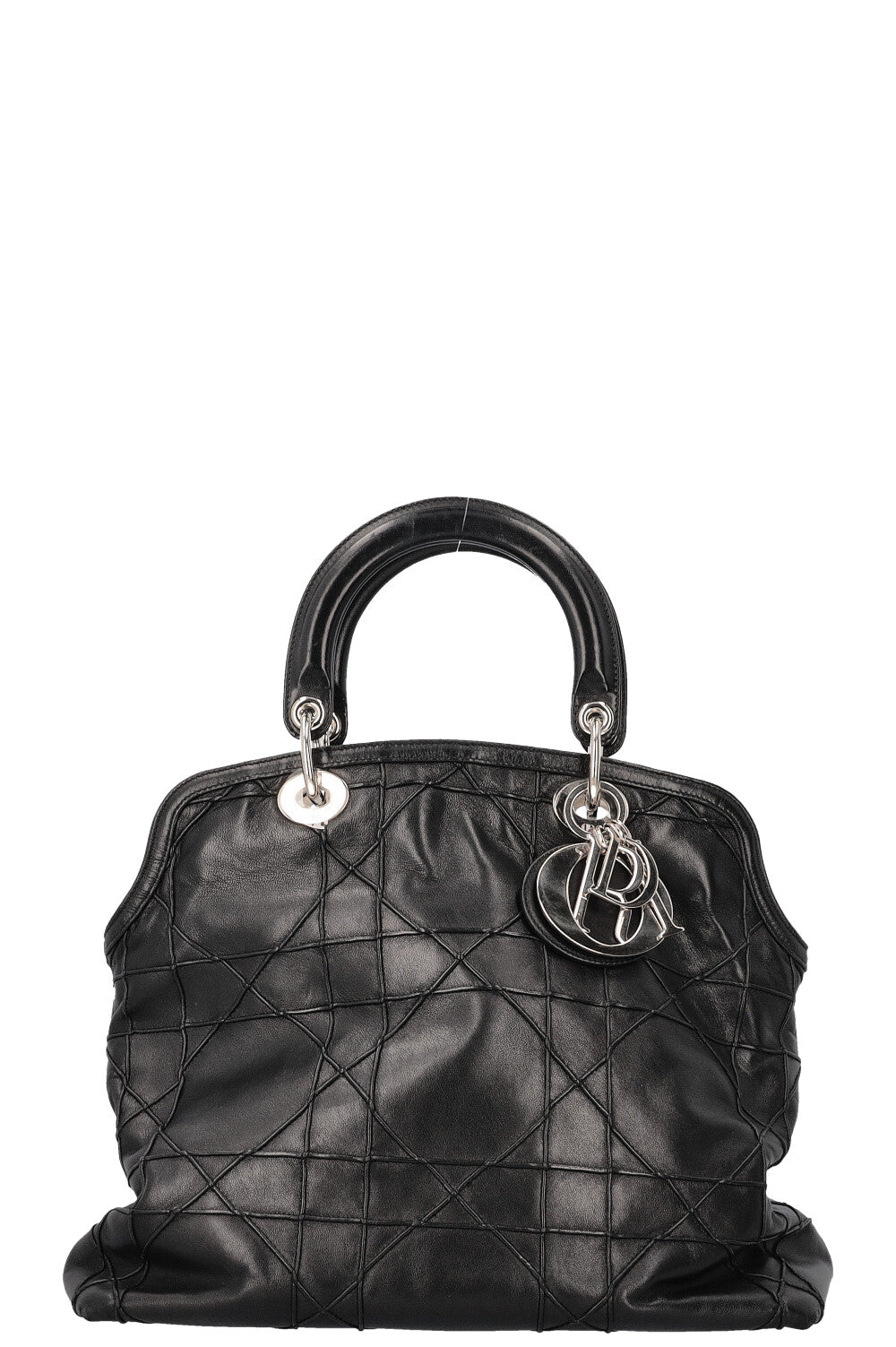 CHRISTIAN DIOR Granville Bag Cannage Leather Black